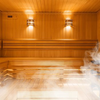 A steamy Sauna Therapy room.